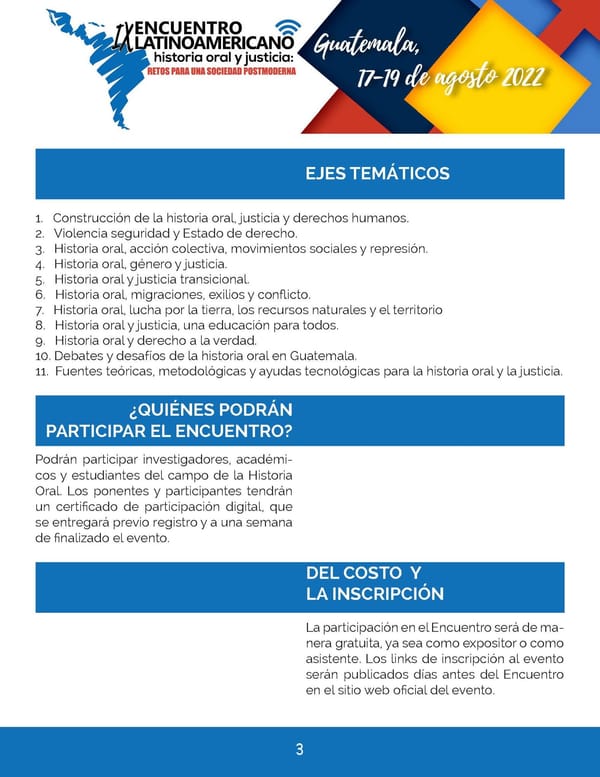 Fotografía 4 de 10 del encuentro IX Encuentro Latinoamericano de Historia Oral y Justicia — Ciudad de Guatemala, 2022.