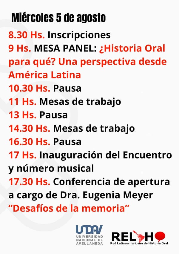 Fotografía 17 de 78 del encuentro XI Encuentro Latinoamericano de Historia Oral — “¿Historia Oral para qué? A 20 años del primer encuentro latinoamericano de Historia Oral”.